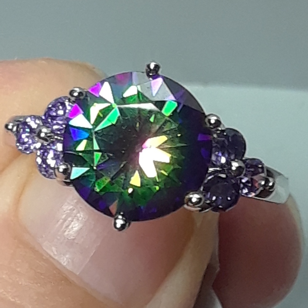 NWT! Sz8 Northern Mystic Lights Topaz + Amethyst - Picture 2 of 8